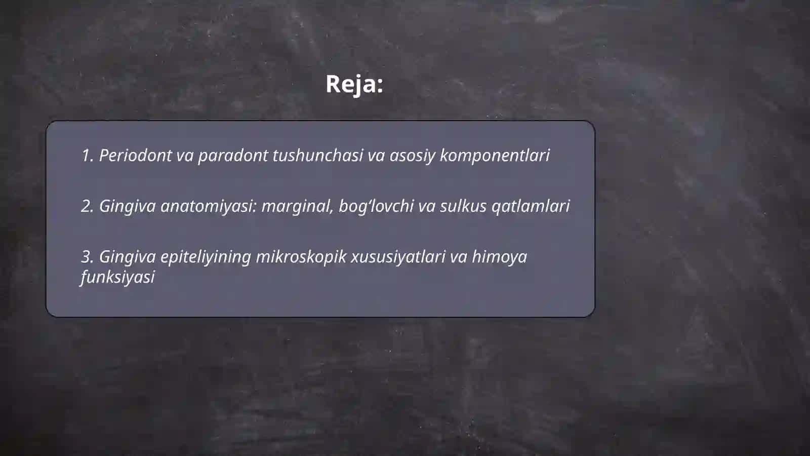 Periodont va paradont to‘qimasining anatomik va funksional xususiyatlari 2