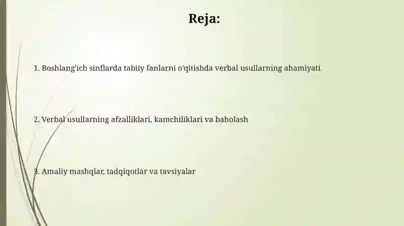Verbal usullarning ahamiyati 2