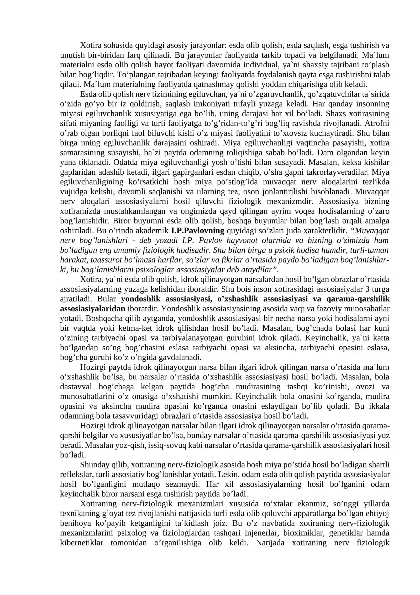 4-mavzu. Xotira. Xayol. Tafakkur. Intellekt va kreativlik 2