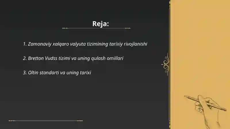 Zamonaviy xalqaro valyuta tizimining evolyutsiyasi 2