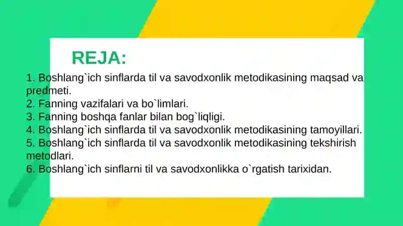 TIL VA SAVODXONLIK 2