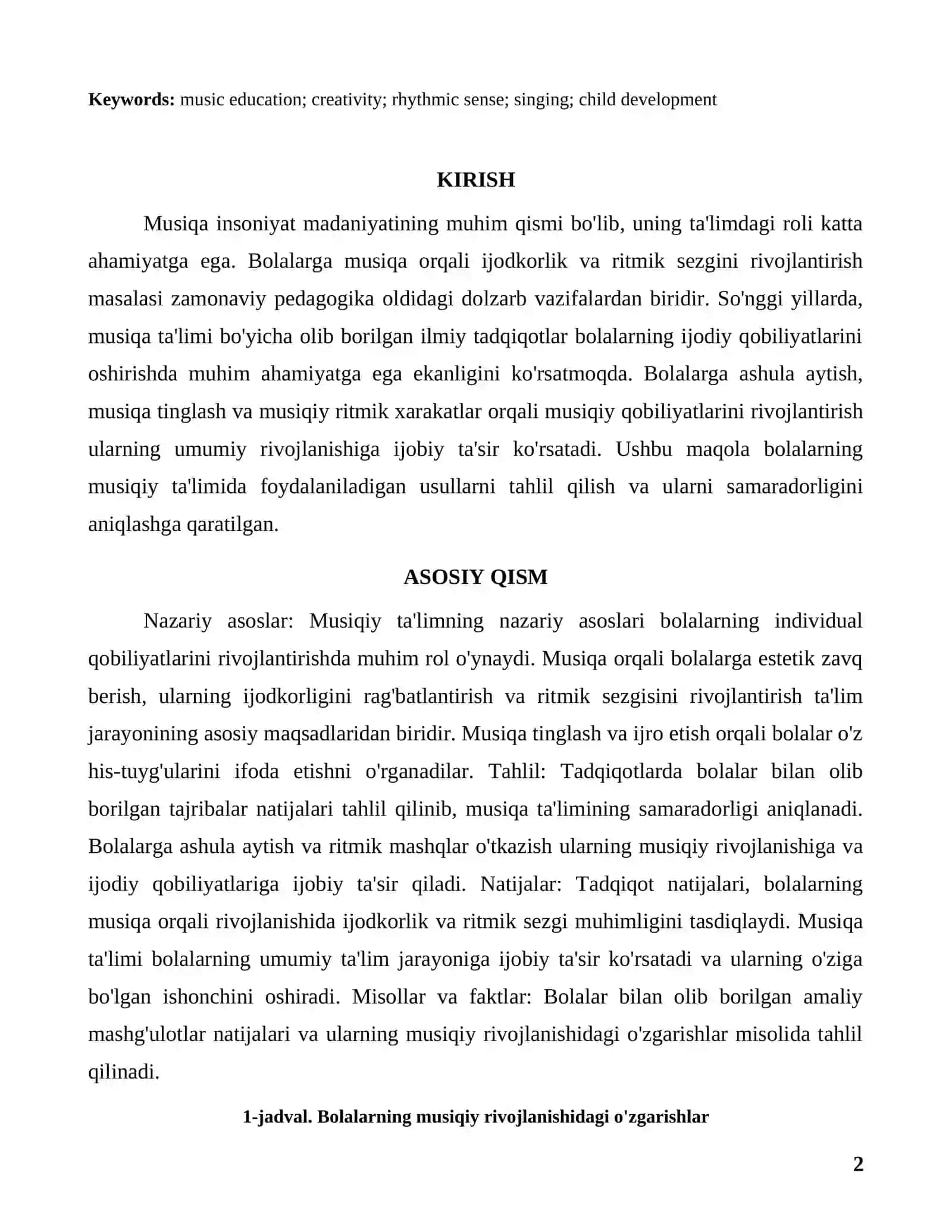 Bolalarga musiqa orqali ijodkorlik va ritmik sezgini rivojlantirish usullari 2