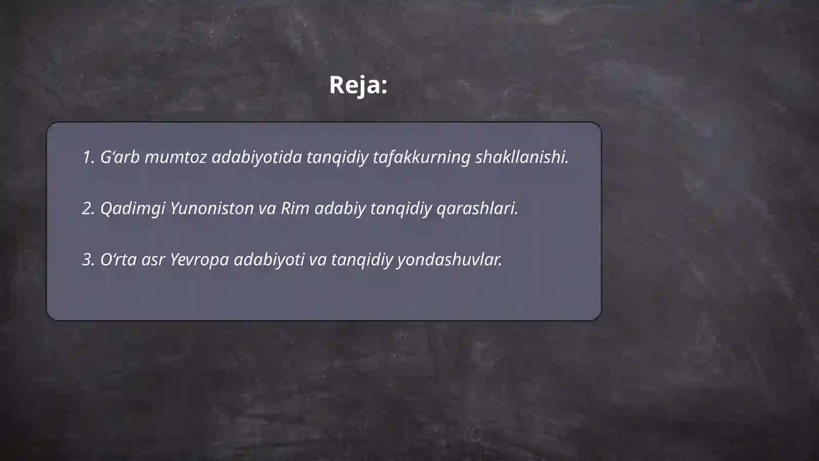 G’arb mumtoz adabiyotida adabiy-tanqidiy qarashlar taraqqiyoti 2