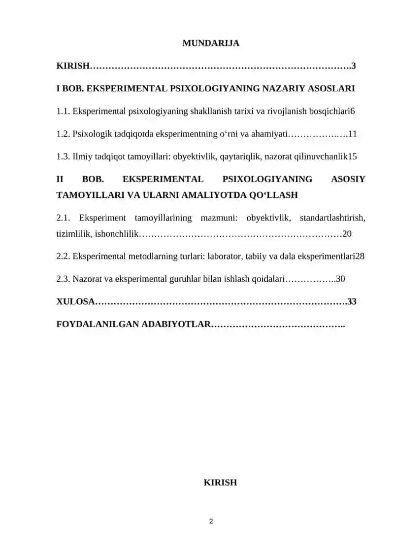 Eksperimental psixologiyaning asosiy tamoyillari 2