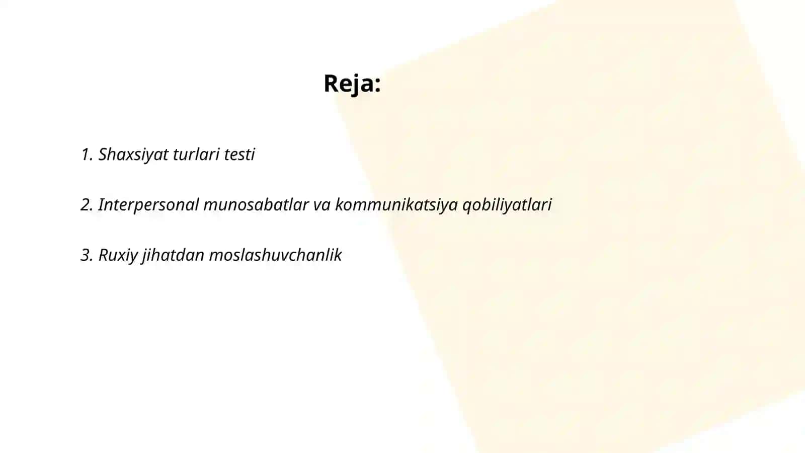 Shaxsiyat turlari testi 2
