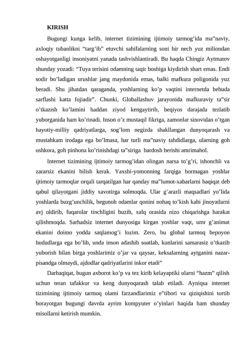 Internet madaniyatini yuksaltirish chora-tadbirlari 2