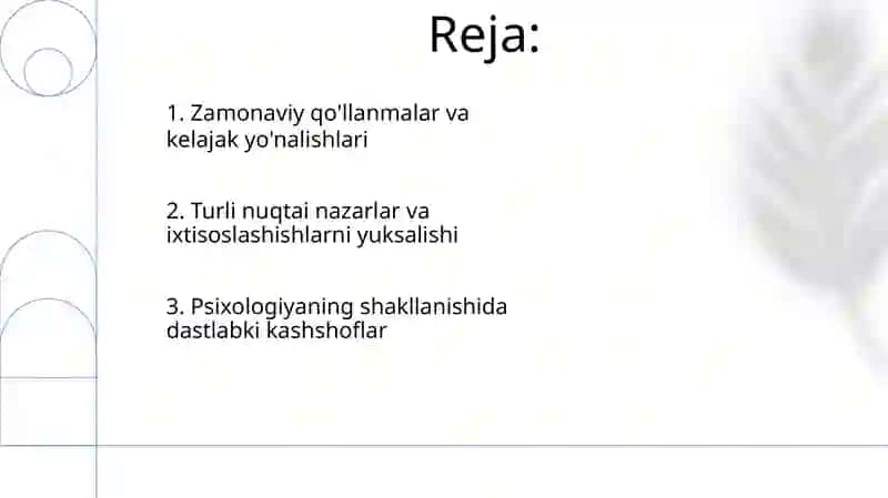 Psixolog kasbining shakllanishi tarixi va bugungi imkoniyatlari 2