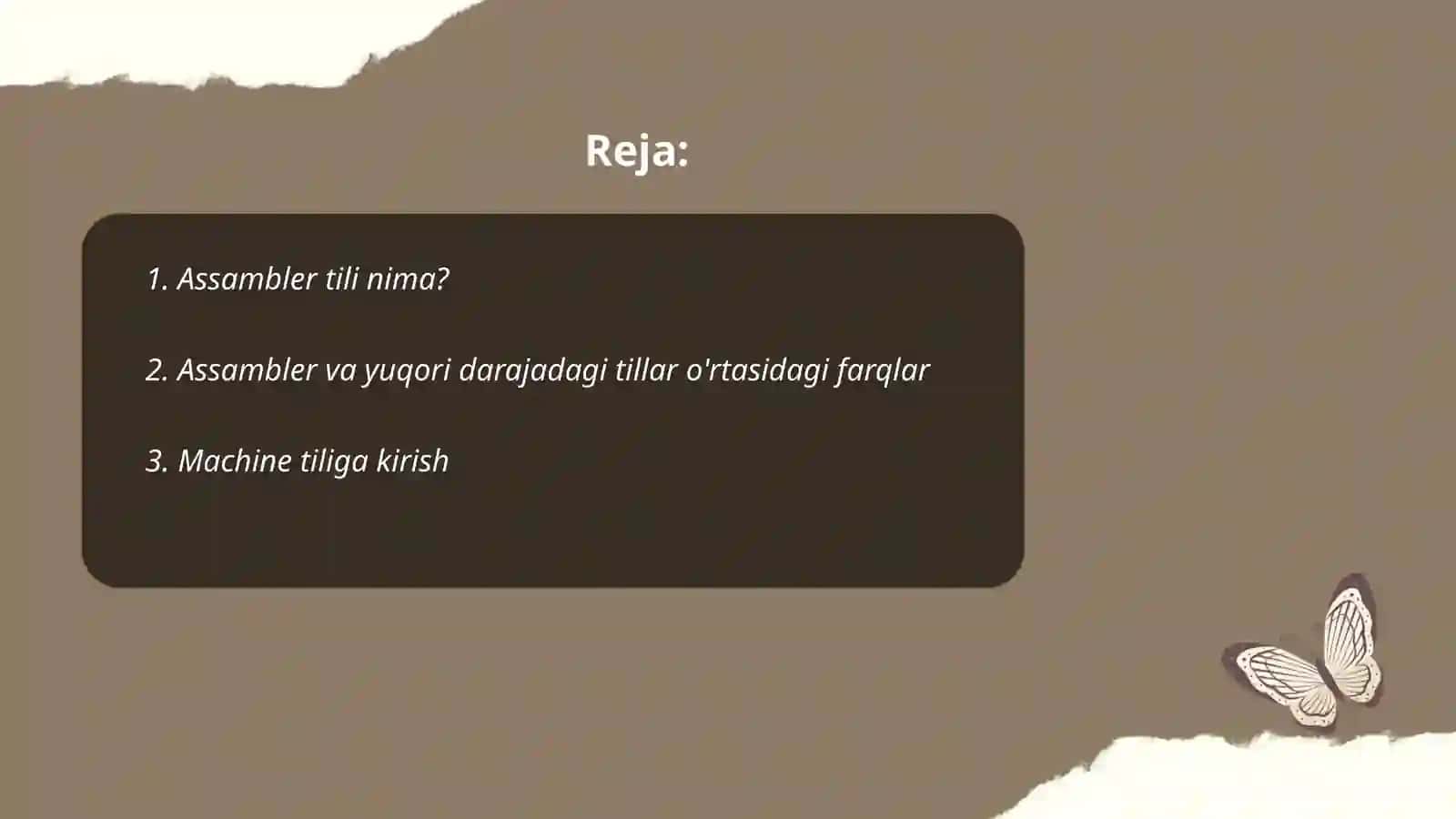 Assambler tili operatorlari va ularni qo‘llash 2