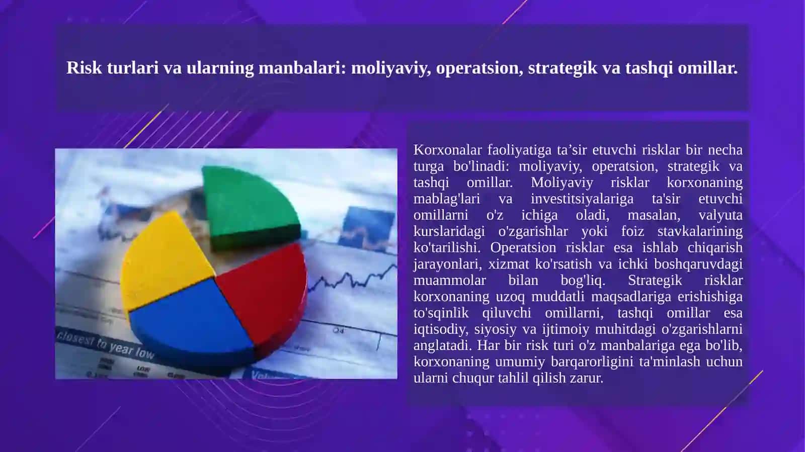 Korxonalar faoliyatiga ta’sir etuvchi risklarni baholash 2