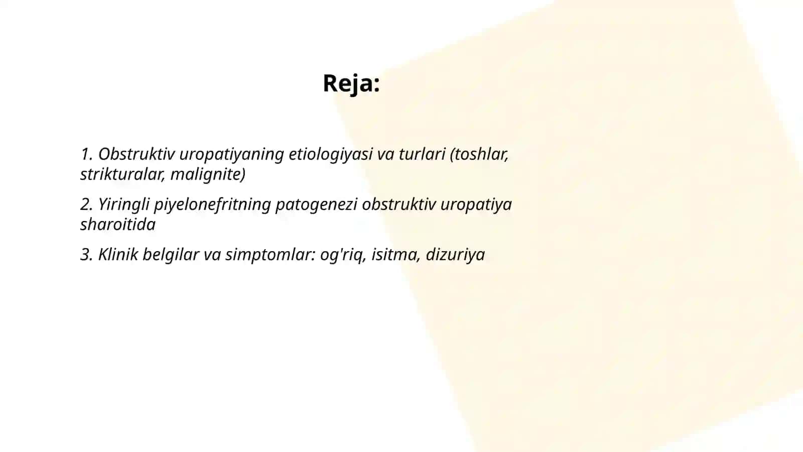 Obstruktiv uropatiya.Yiringli piyelonefrit 2
