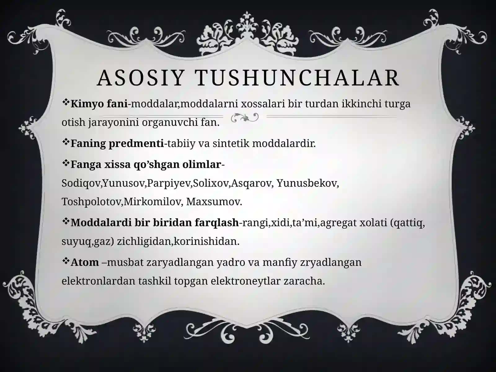 Kimyodan 7-sinflar uchun qo'llanma 2