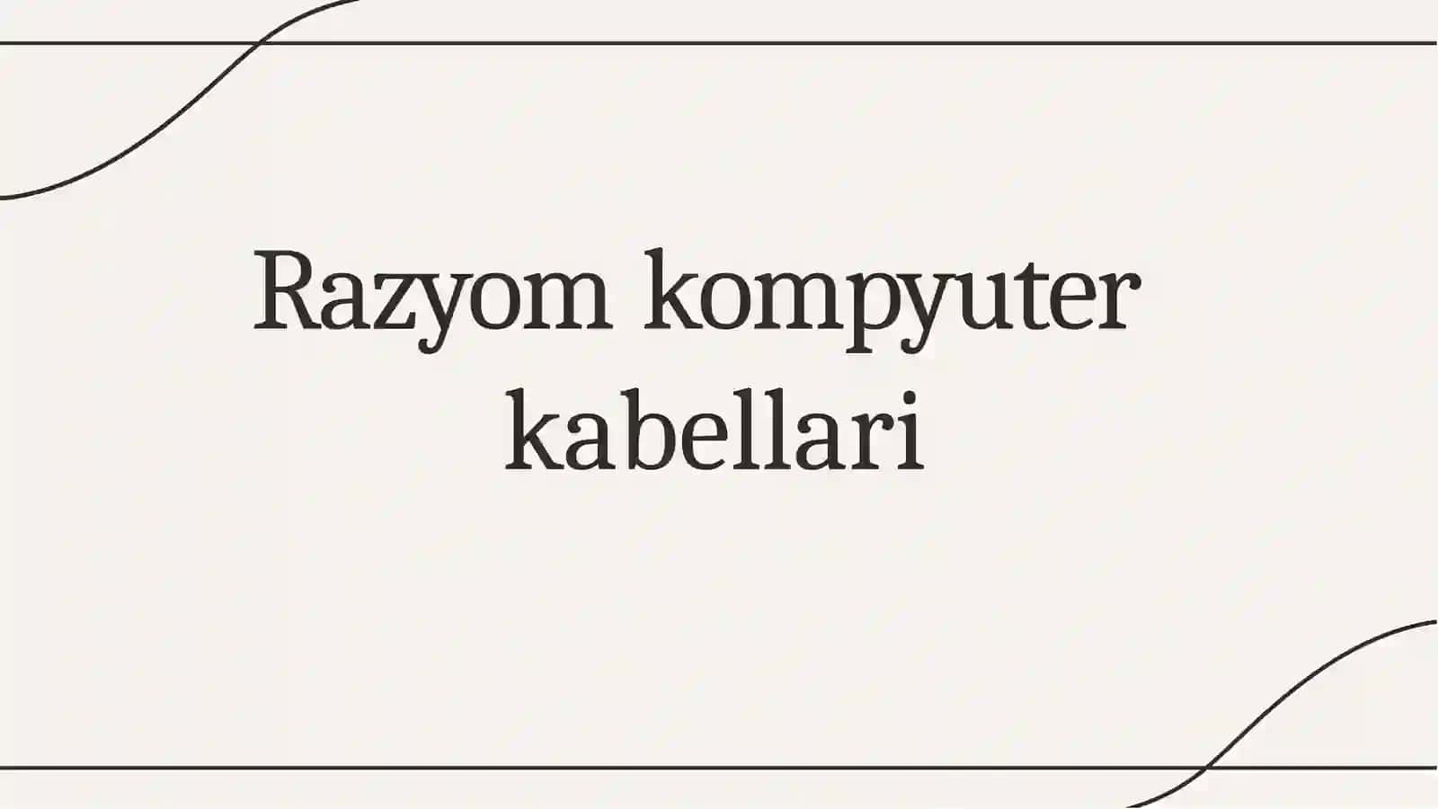 Razyom kompyuter kabellari 2