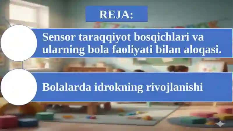 Maktabgacha yoshdagi bolalarda sezgi va idrokning rivojlanishi 2