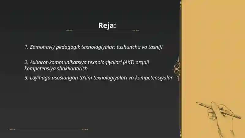 Zamonaviy pedagogik texnologiyalar va ular orqali kompetensiya shakllantirish 2
