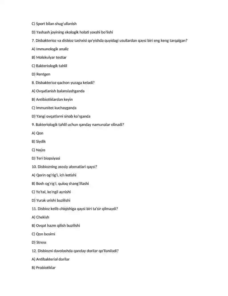 Disbakterioz, disbioz kelib chiqishida qatnashuvchi omillar. Disbakterioz, disbiozlar 2