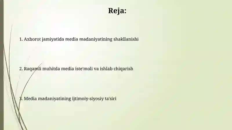 Axborot jamiyatida media madaniyati 2