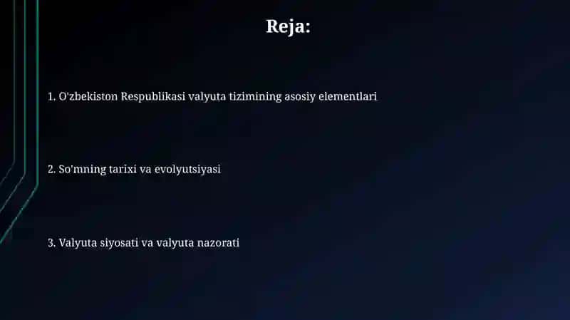 O'zbekiston Respublikasi valyuta tizimi 2