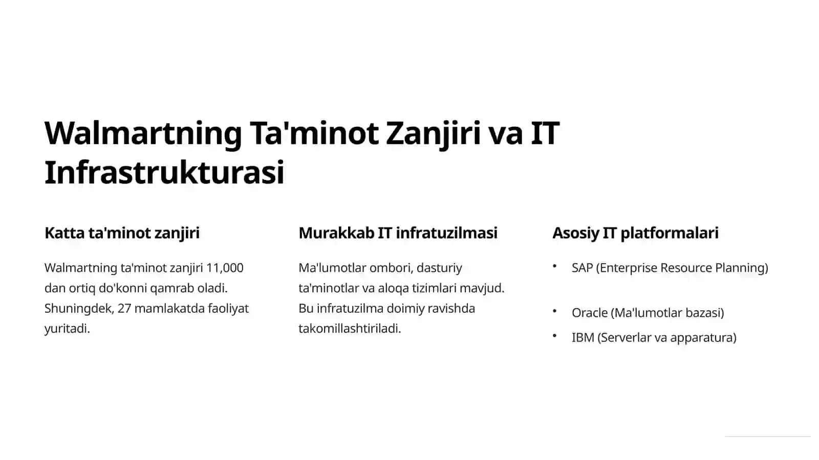 Xarajatlarni va Xaridlarni IT Tizimlari Orqali Nazorat Qilish: Walmart Misoli 2