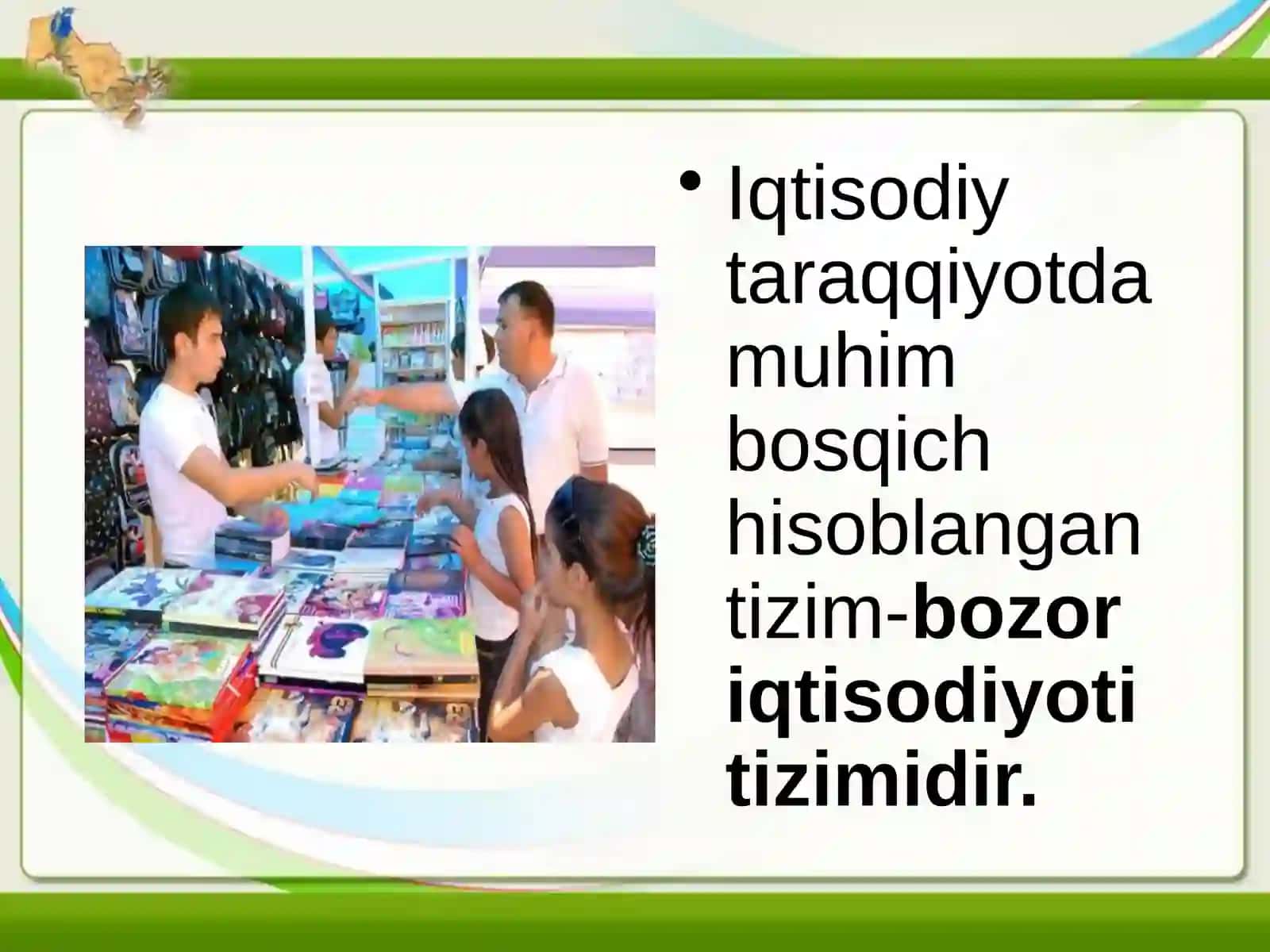 Bozor iqtisodiyoti taraqqiyoti 2