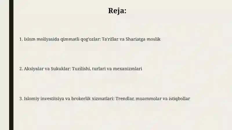 Islom moliyasida Qimmatli qogʻozlar. Aktsiya va sukuk 2
