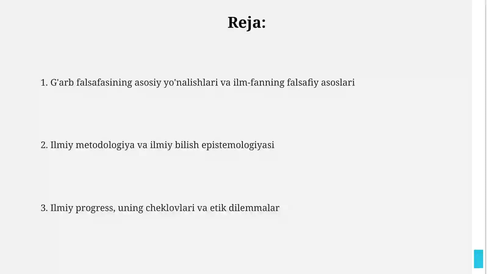 Gʻarb falsafasining ustuvor yoʻnalishlari va ularning fan taraqqiyotdagi oʻrini 2