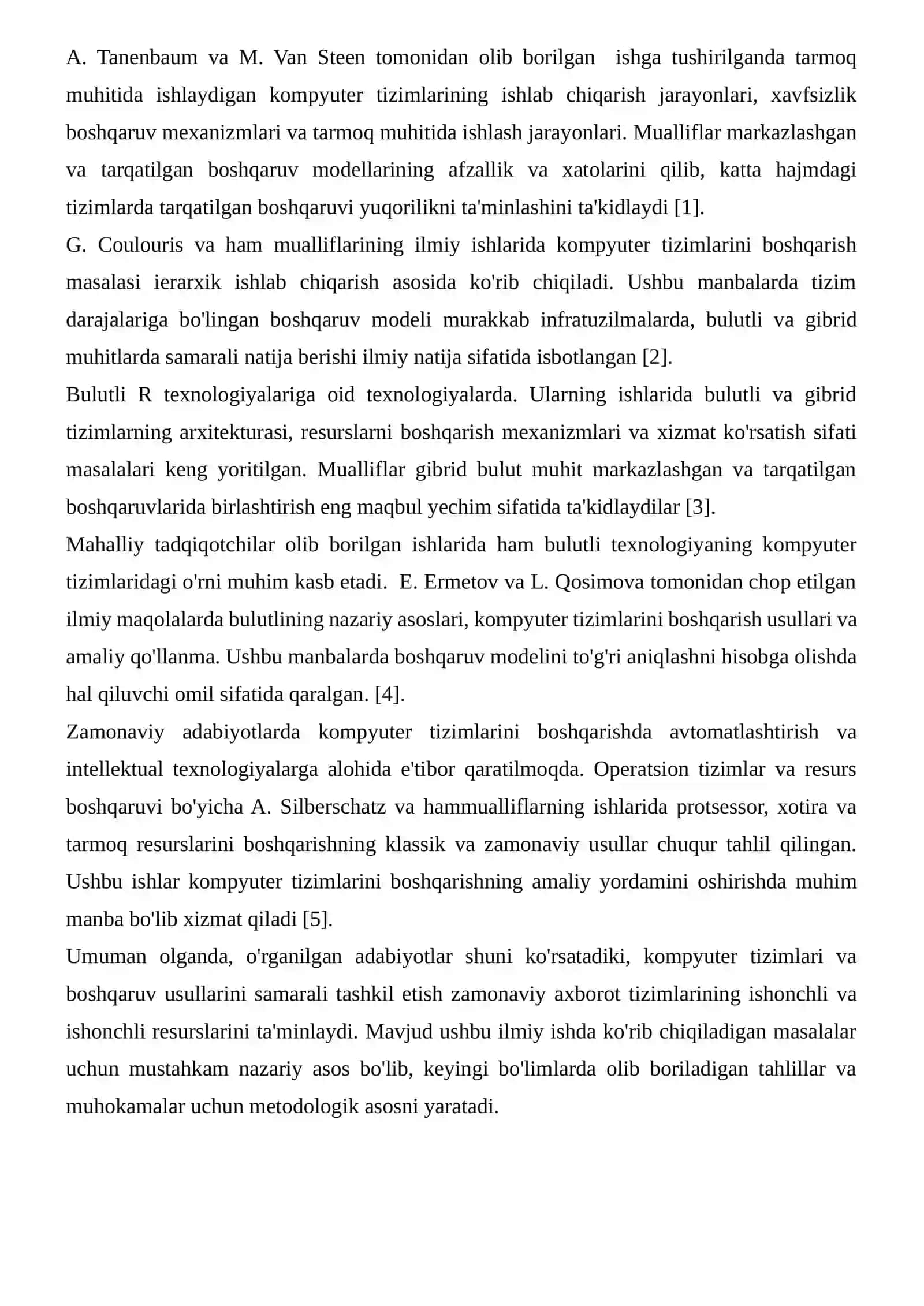 Kompyuter tizimlari va boshqaruv turlari 2