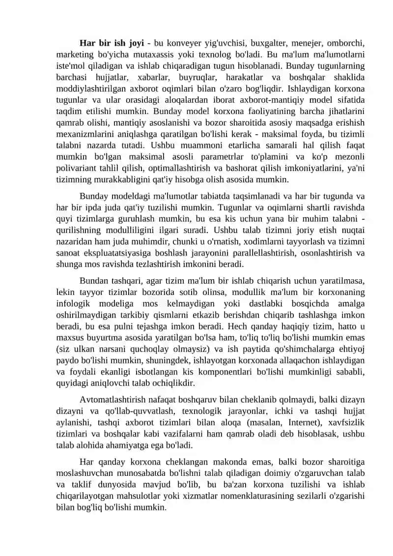 Axborot tizimlarinilarni yaratishning xalqaro standartlari. 2