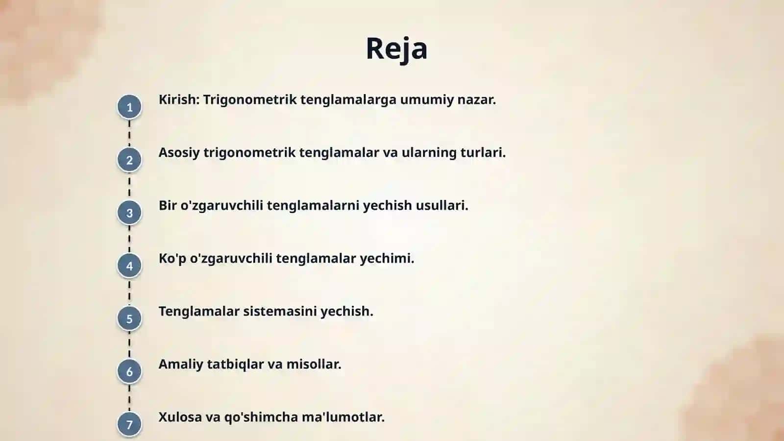 Trigonometrik tenglamalar va ularni yechishning asosiy usullari 2
