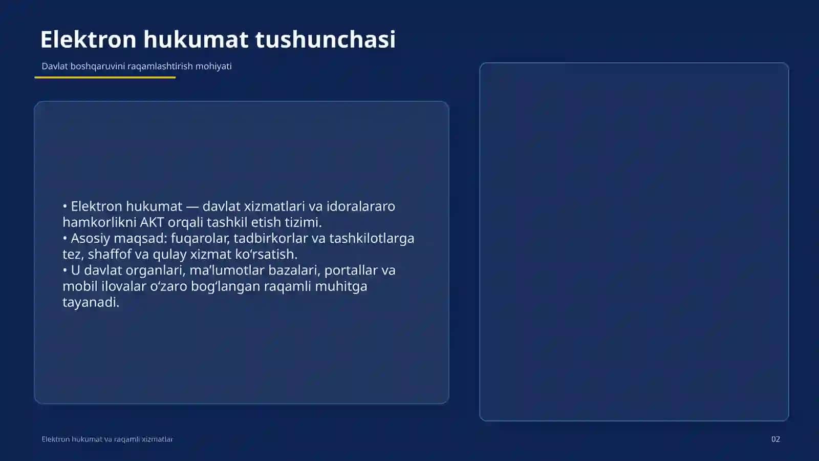 Elektron hukumat va raqamli xizmatlar 2