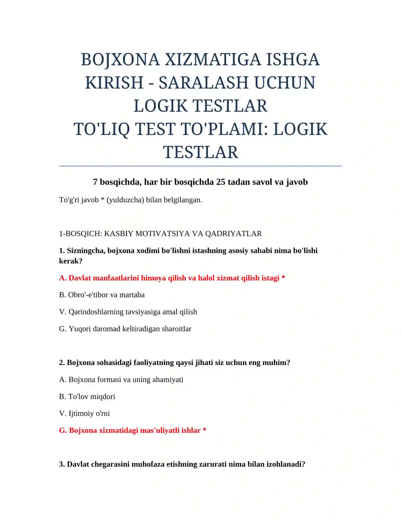 LOGIK TESTLAR 2