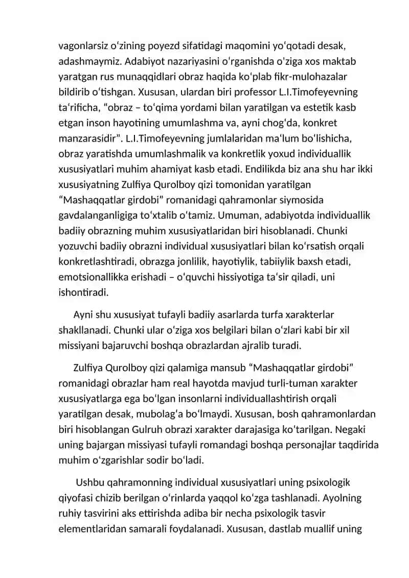 Zulfiya Qurolboy qizining hikoyachilik mahoratini o‘rganish 2