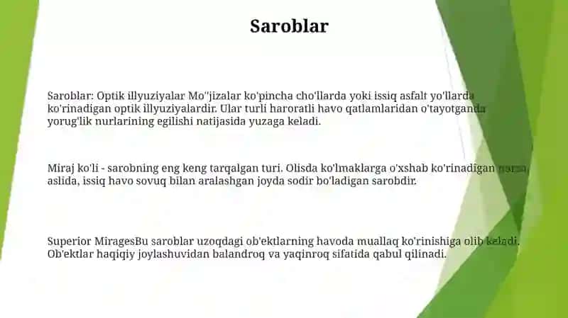 Tabiatdagi Optik Hodisalar 2