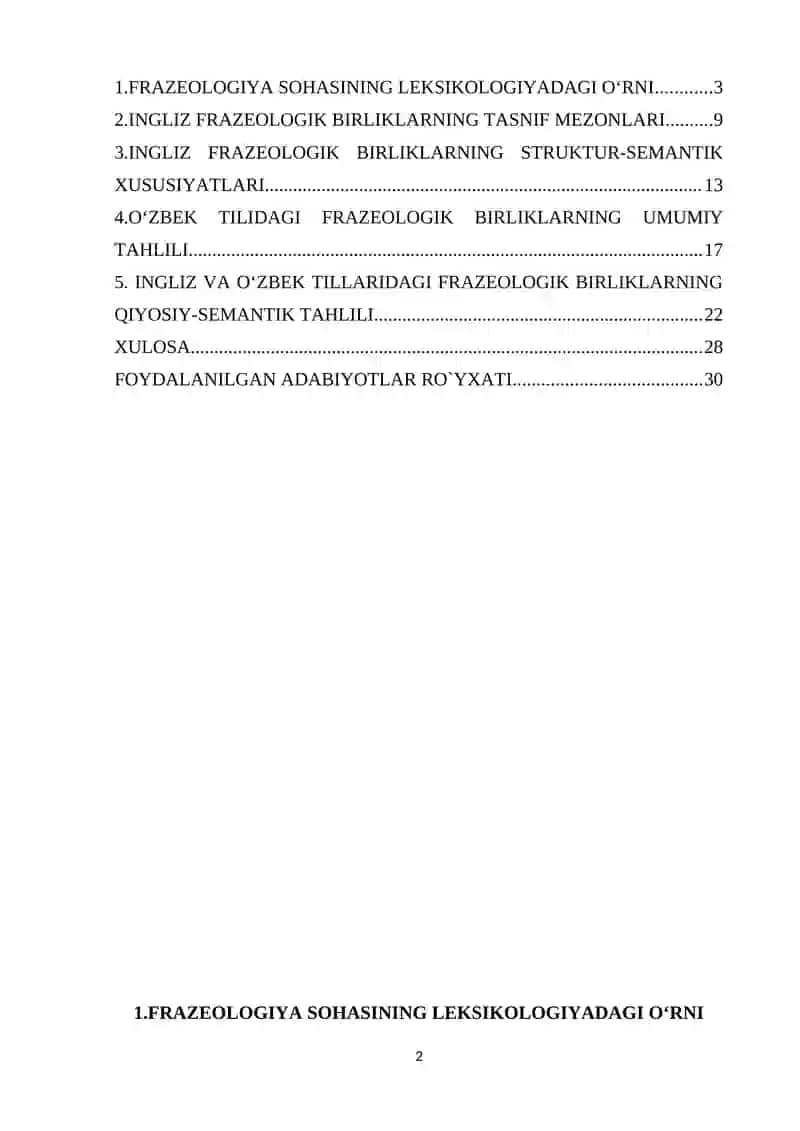 INGLIZ VA O‘ZBEK TILLARIDA FRAZEOLOGIK BIRLIKLARNING QIYOSIY TAHLILI 2