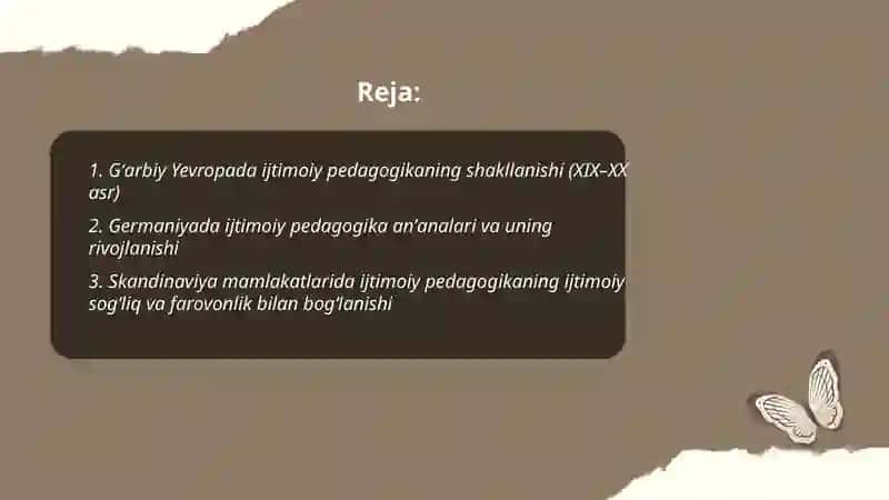 Chet elda ijtimoiy pedagogika rivojlanish tarixidan 2