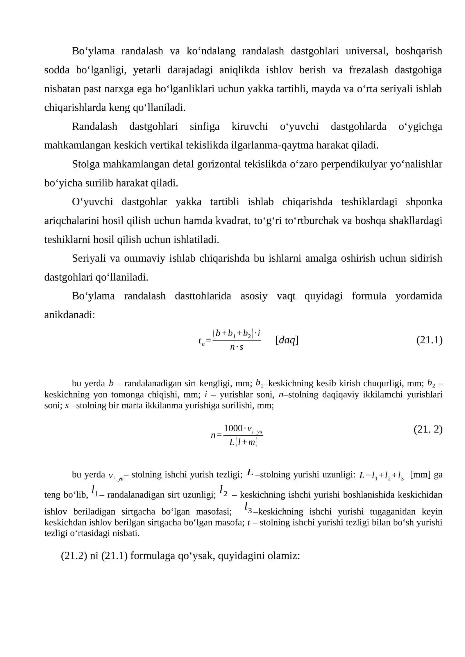Yassi sirtlarga ishlov berish 2