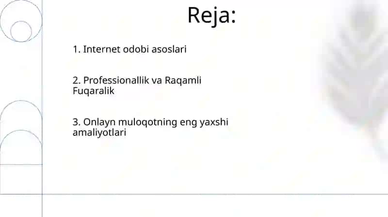 Tarmoq odob axloqi (Infoetika) 2