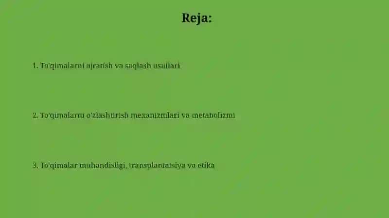 To'qimalarni ajratish va saqlash usullari 2