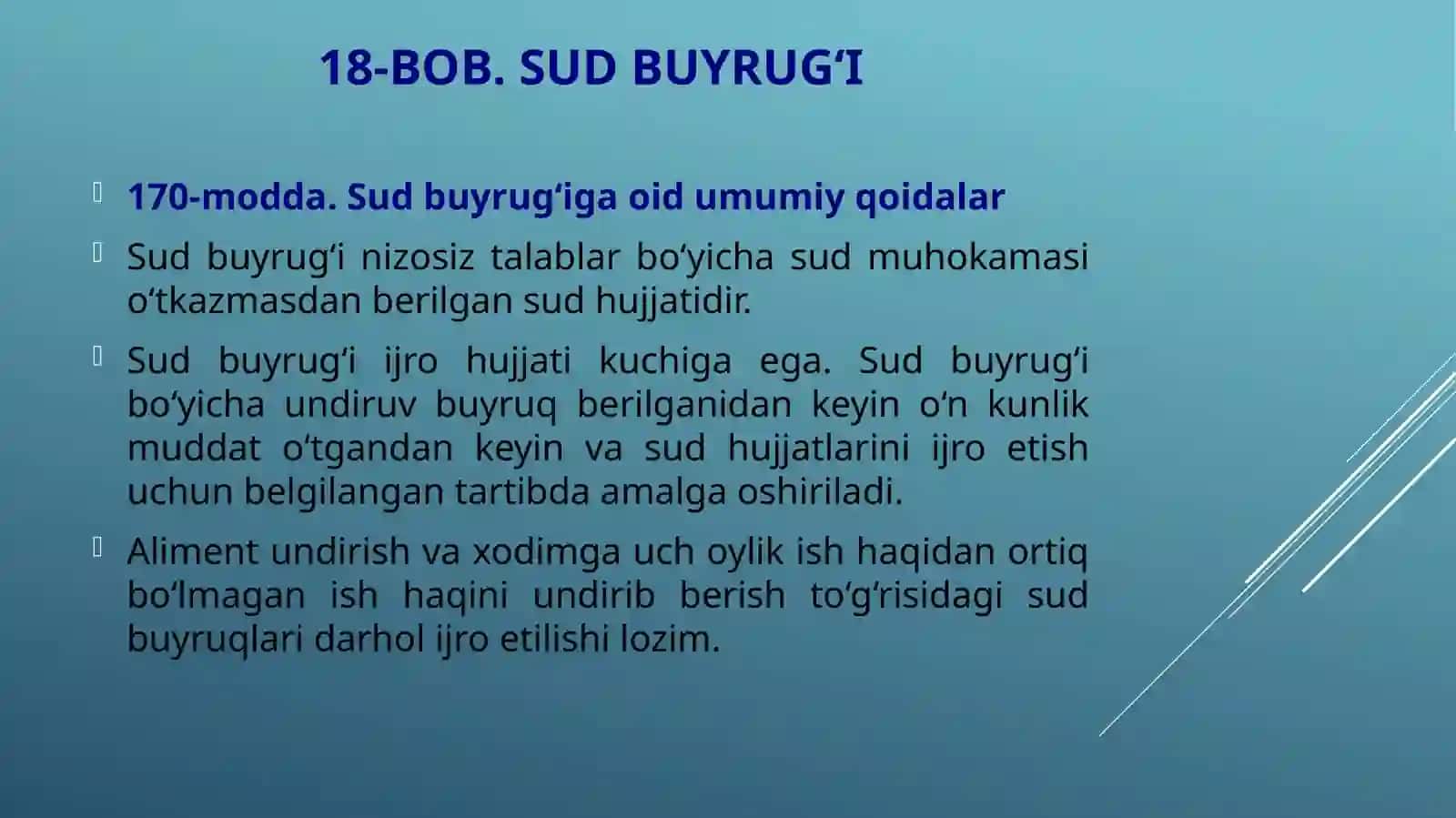 Fuqorolik sud ishlarini yuritish turlari 2