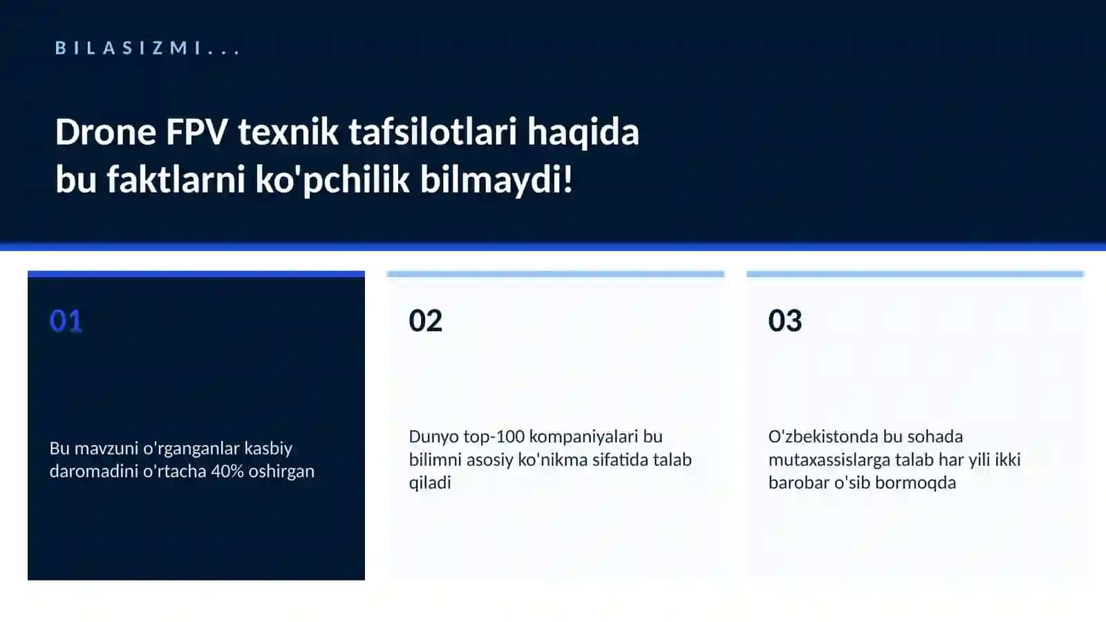 Drone FPV texnik tafsilotlari 2