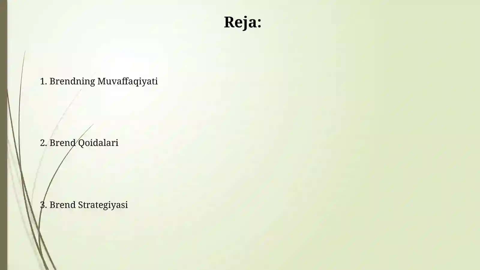 Brend qoidalari va strategiyasi 2