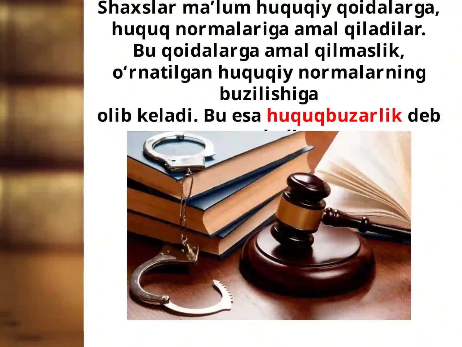 Huquqbuzarlik sababi va oldini olish 2