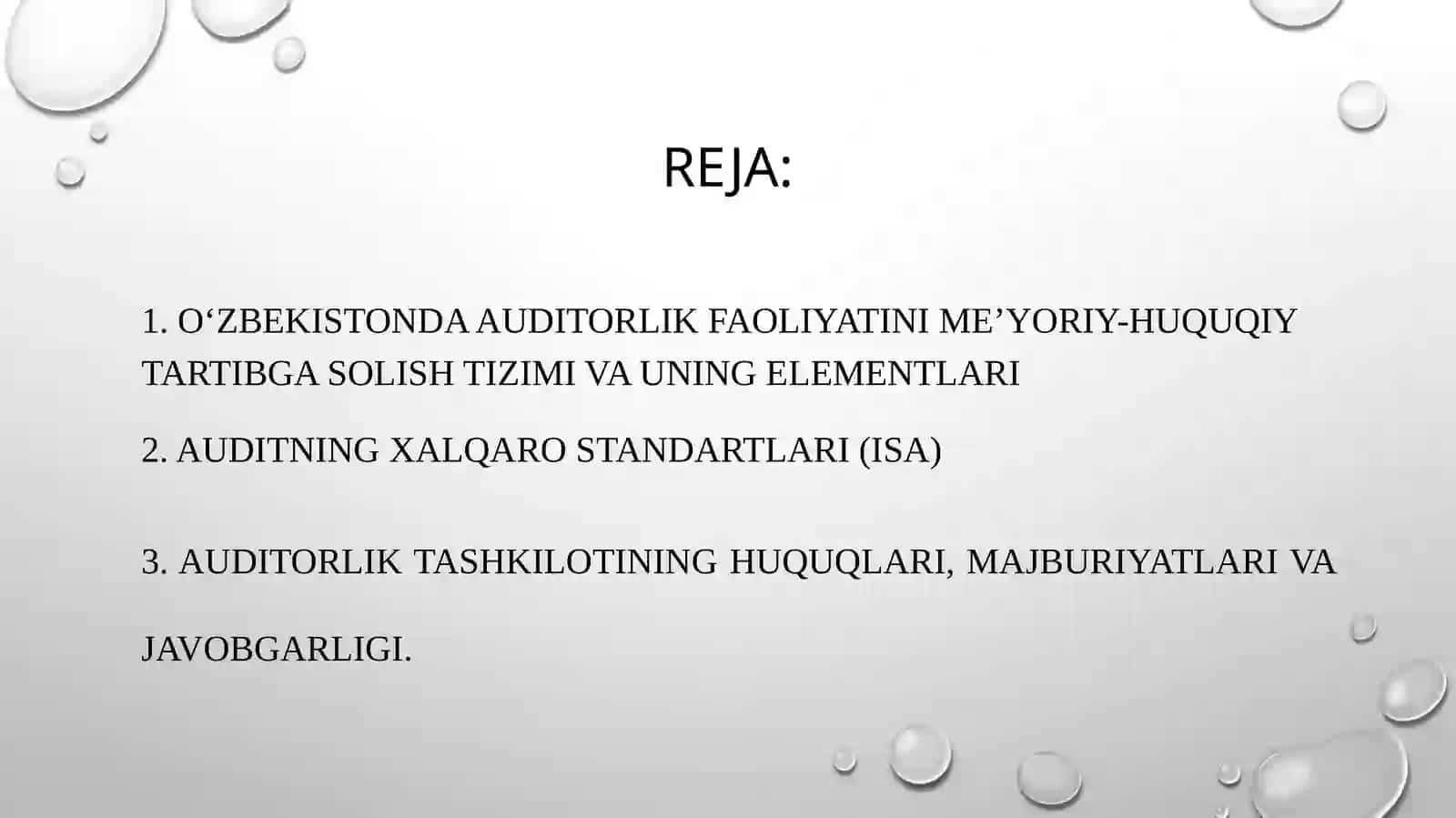 O‘zbekiston Respublikasida auditorlik faoliyatining huquqiy asoslari 2