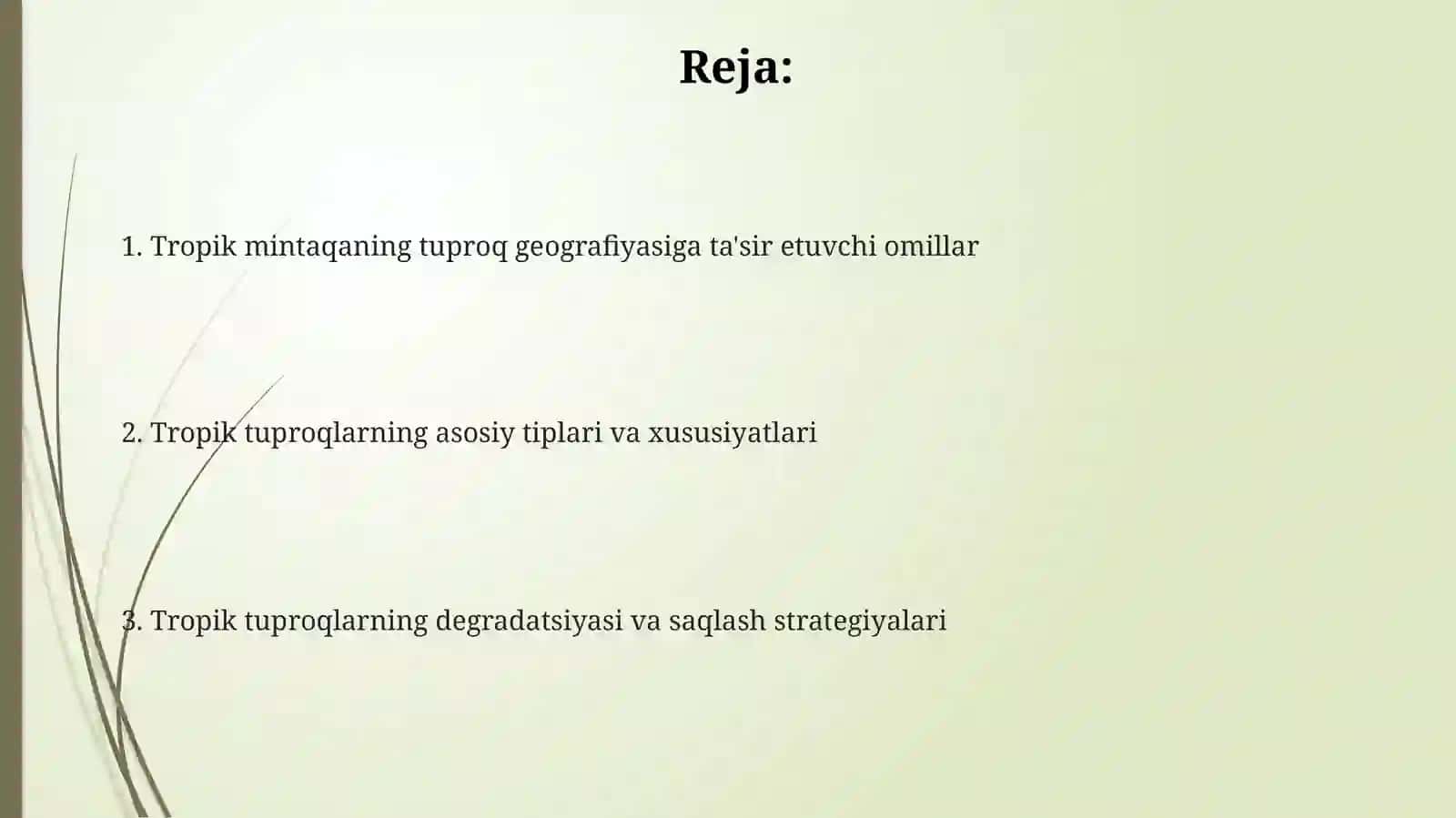 Tropik mintaqa tuproqlar geografiyasi 2