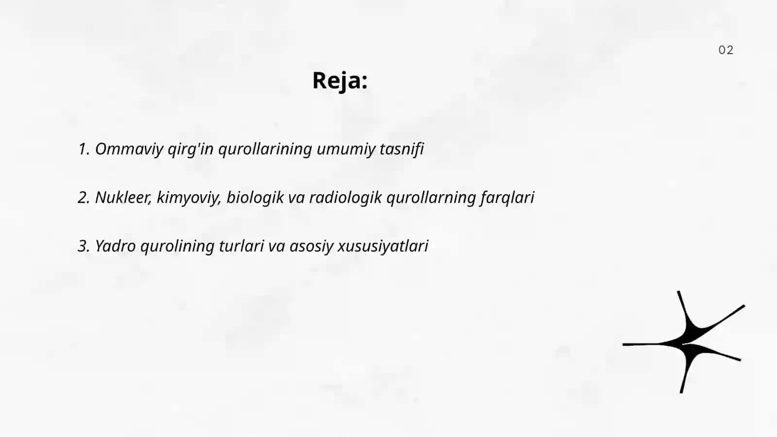 Ommaviy qirg'in qurollarining tasnifi 2