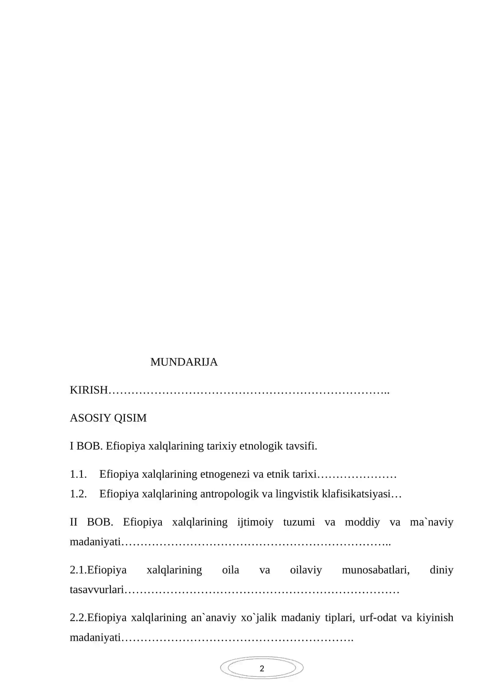EFIOPIYA XALQLARI MA`DANIYATI 2