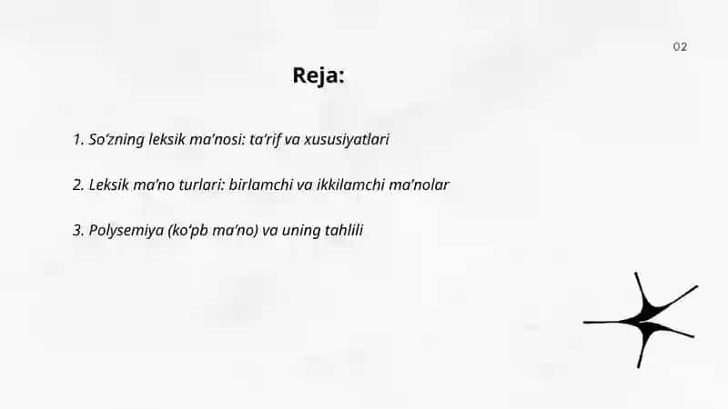 Soʻzning leksik maʼnosi.Etimalogiya 2