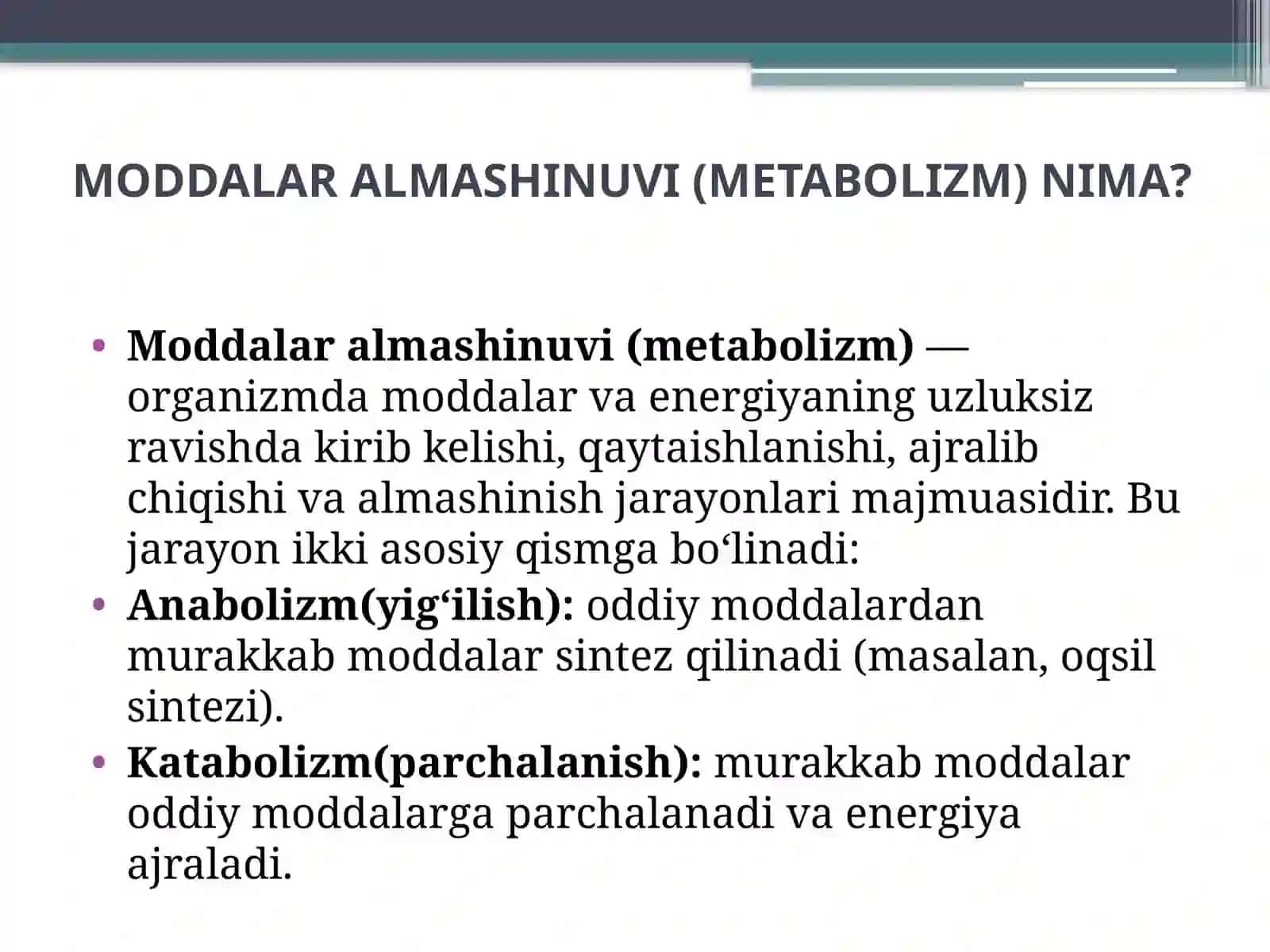 Metabolik sindrom kelib chiqishining biokimyoviy asoslari va asoratlari. Endemik buqoq va gipoterioz patogenezi va davolash usullari 2