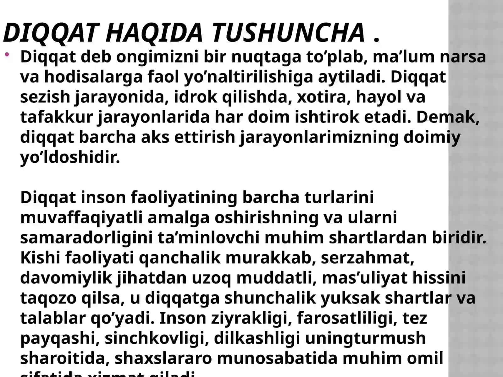 Diqqathaqidatushunchavauningnervfiziologikasoslari 2