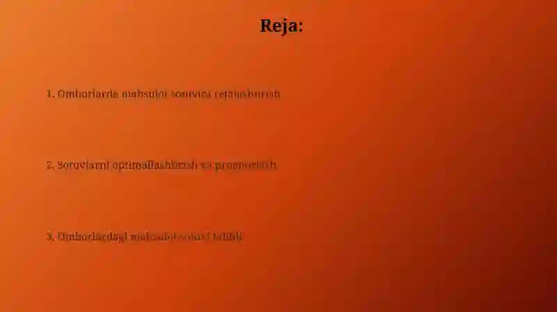 Mahsulot sotish tahlili va rejalshtirish 2