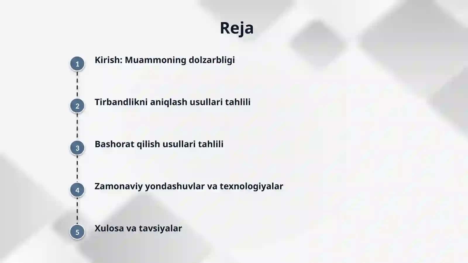 Tirbandliklarni aniqlash va bashorat qilish usularini tahlil qilish 2